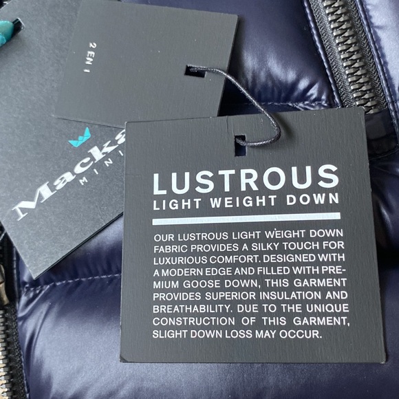 Mackage Navy blue 2in1 down jacket and vest with tags - Picture 5 of 7